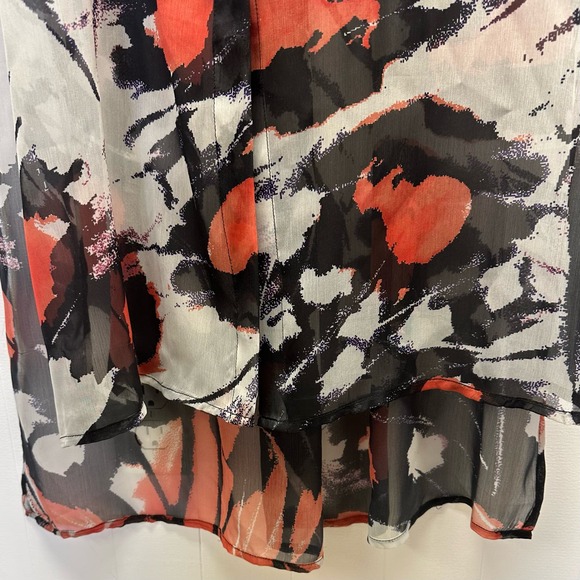 V559, NWT! Liverpool Los Angeles Women’s Sz M Multi-color Button Up Hi-Lo Length - Picture 7 of 16